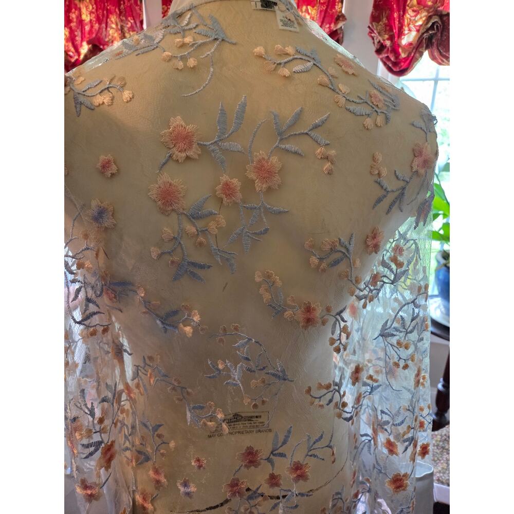 Rya Collection Embroidered Sheer Robe Size M/L - Picture 3 of 4